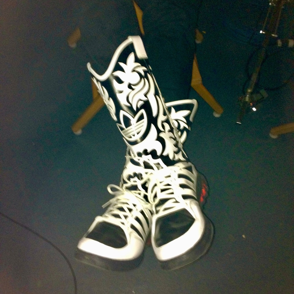 JEREMY SCOTT X ADIDAS ORIGINALS MEGA SOFT CELL COWBOY BOOTS US9
